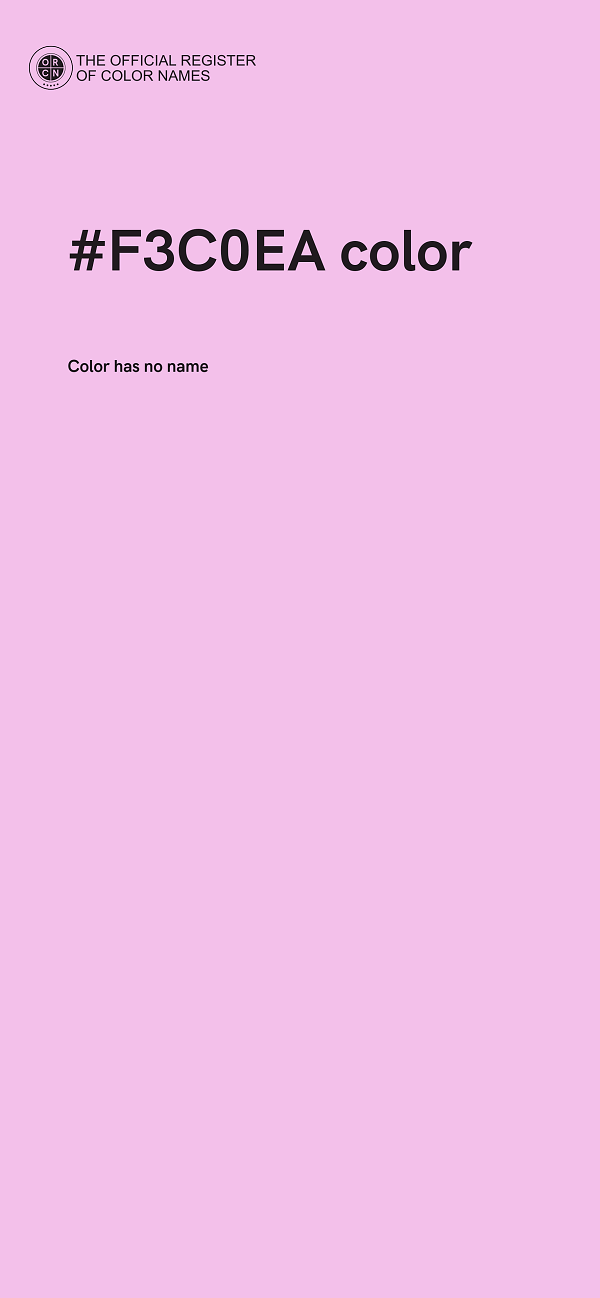 #F3C0EA color image