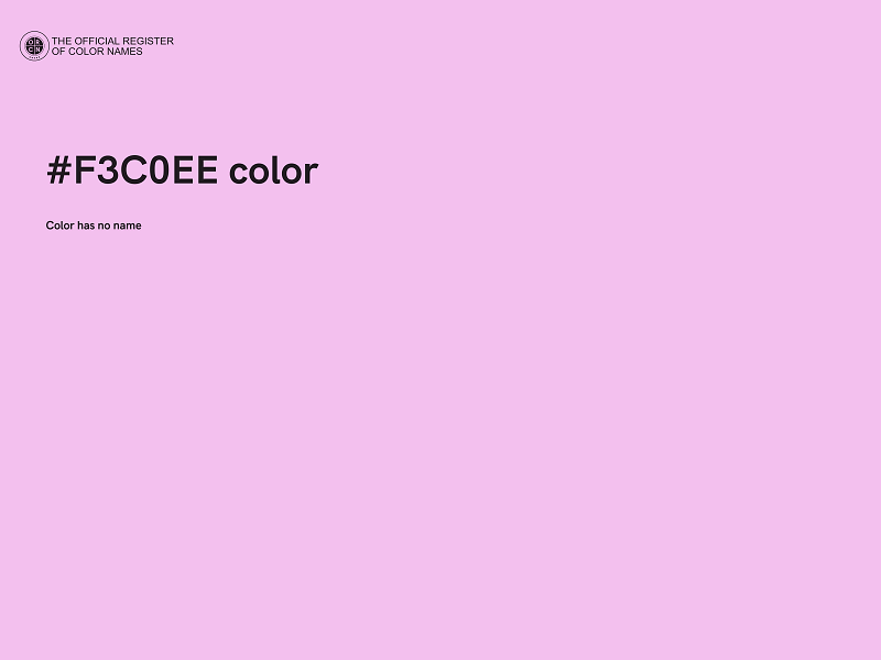#F3C0EE color image