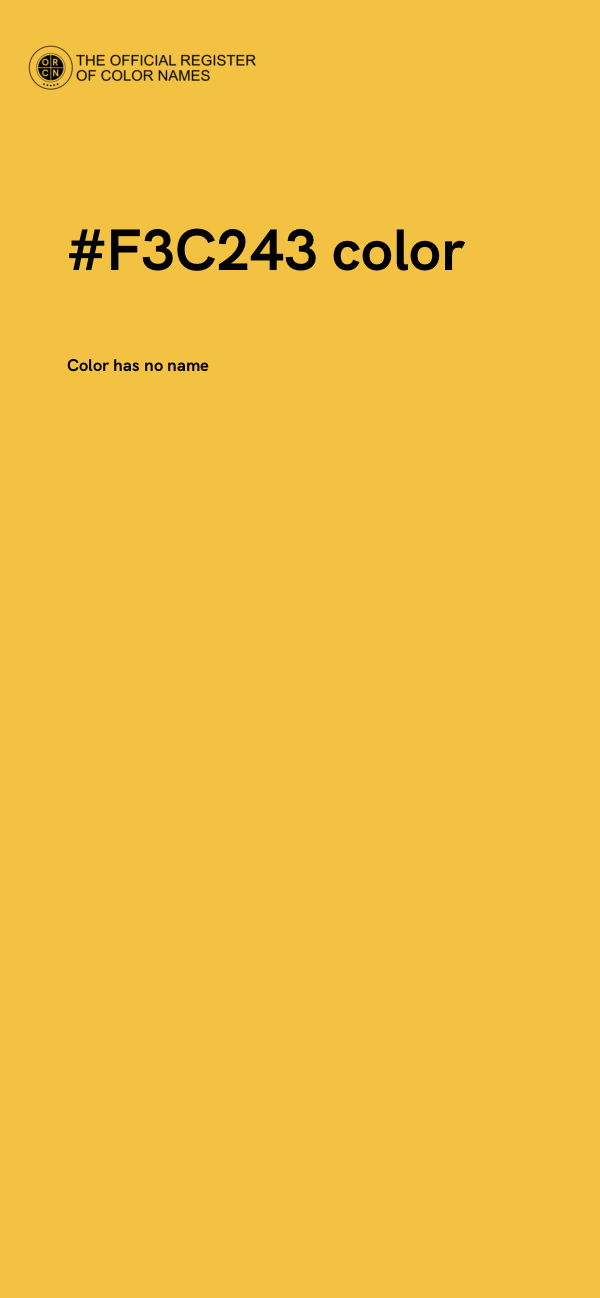 #F3C243 color image