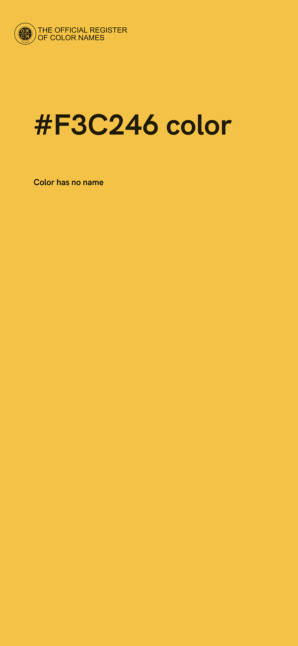 #F3C246 color image