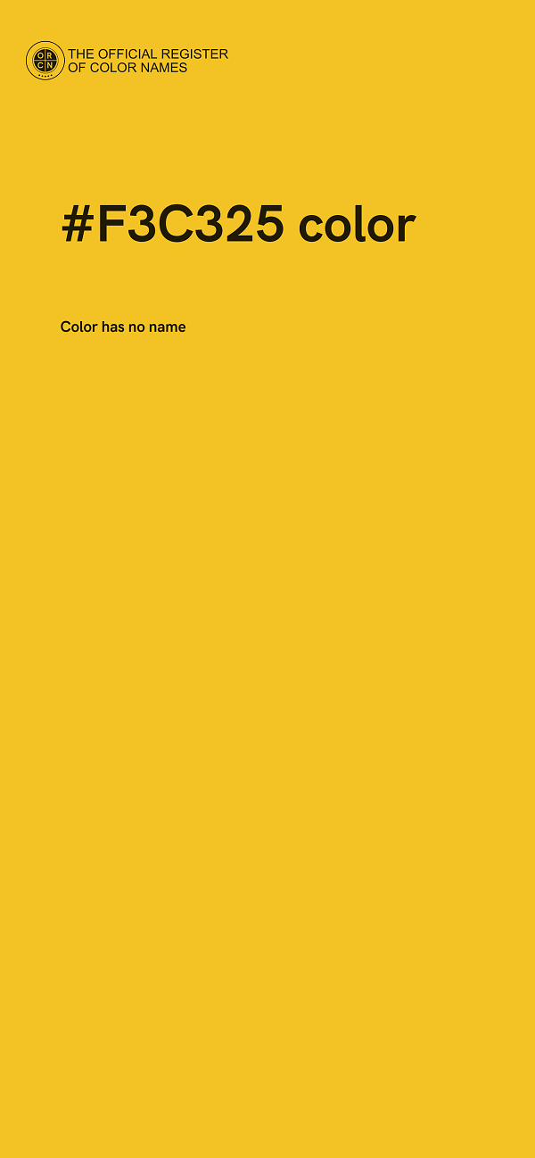 #F3C325 color image