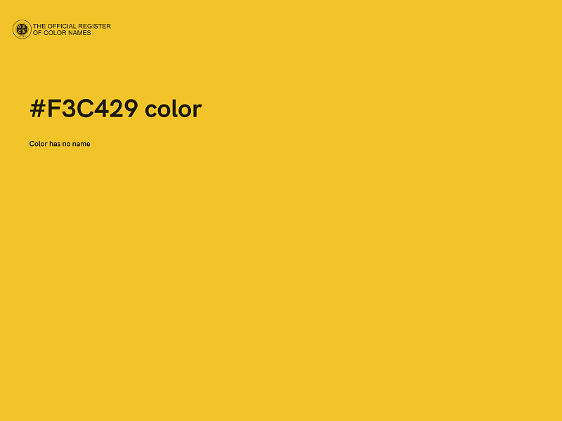 #F3C429 color image