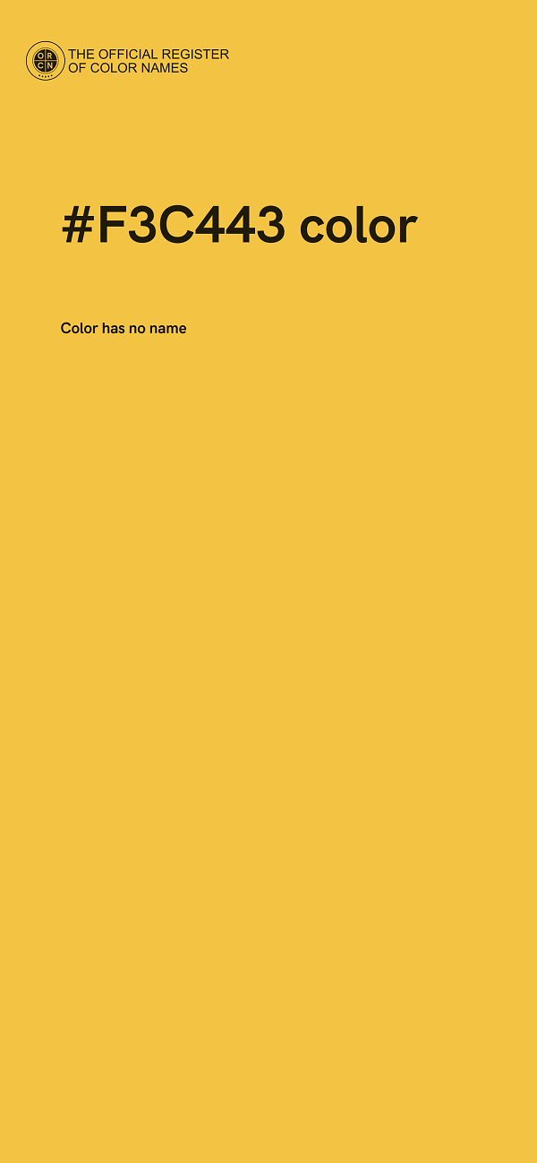 #F3C443 color image