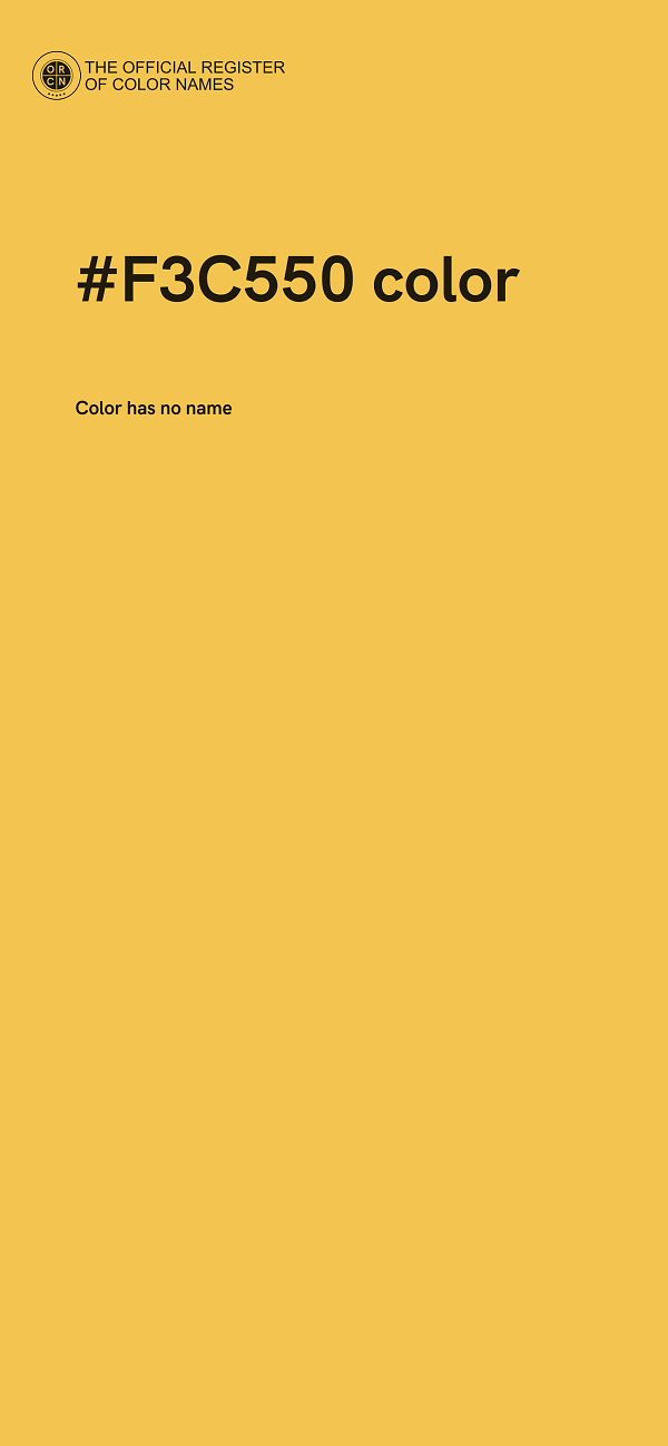 #F3C550 color image