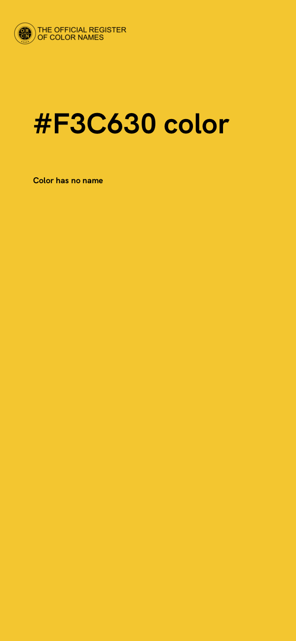#F3C630 color image