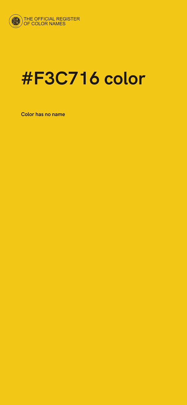 #F3C716 color image