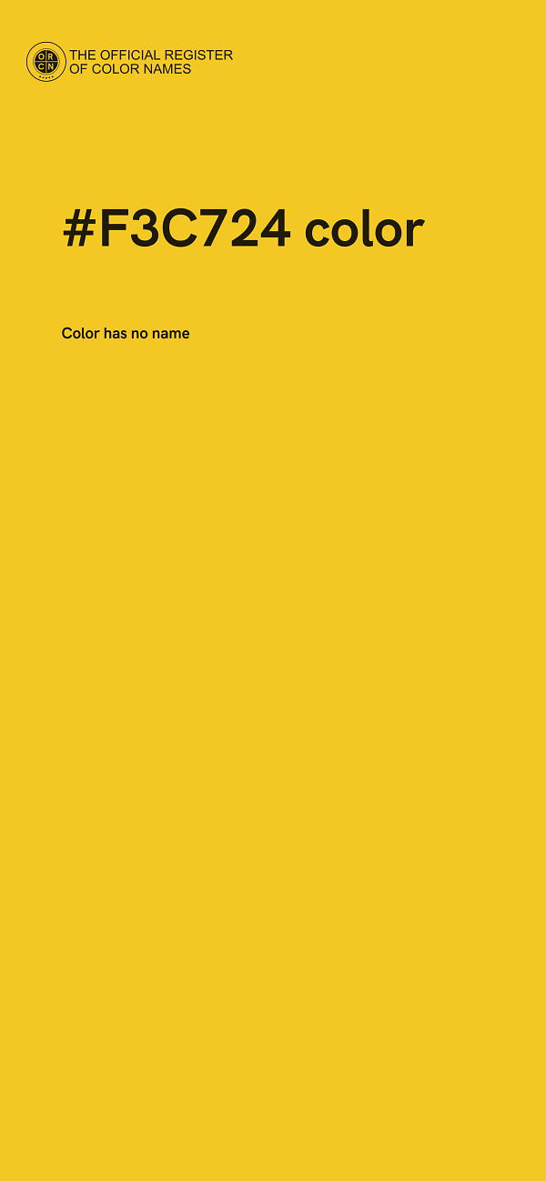 #F3C724 color image