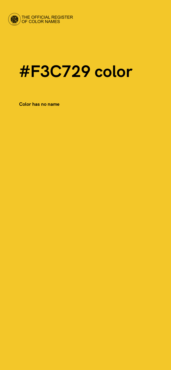 #F3C729 color image