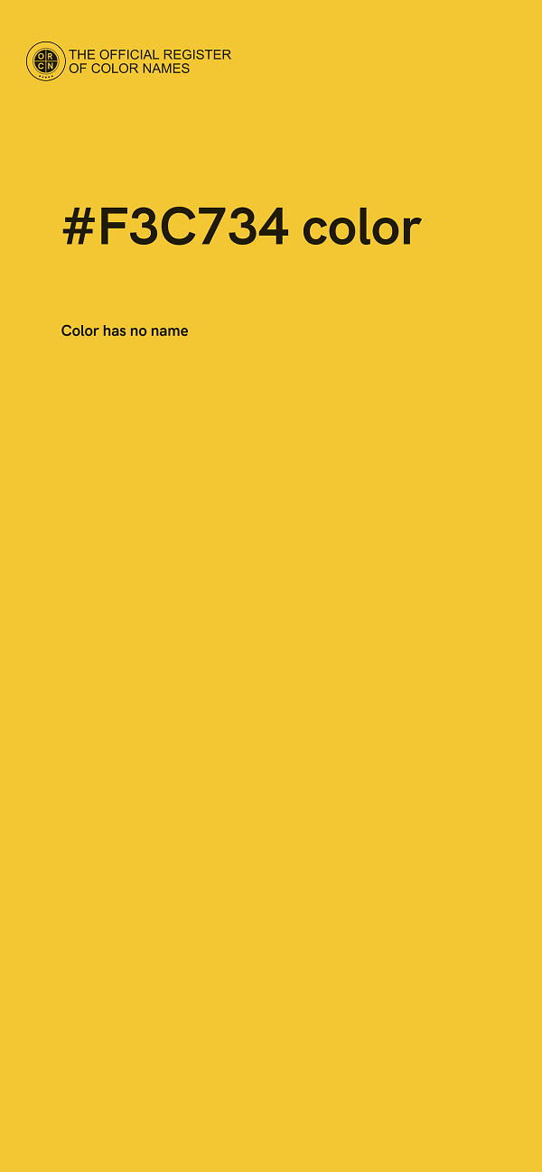 #F3C734 color image