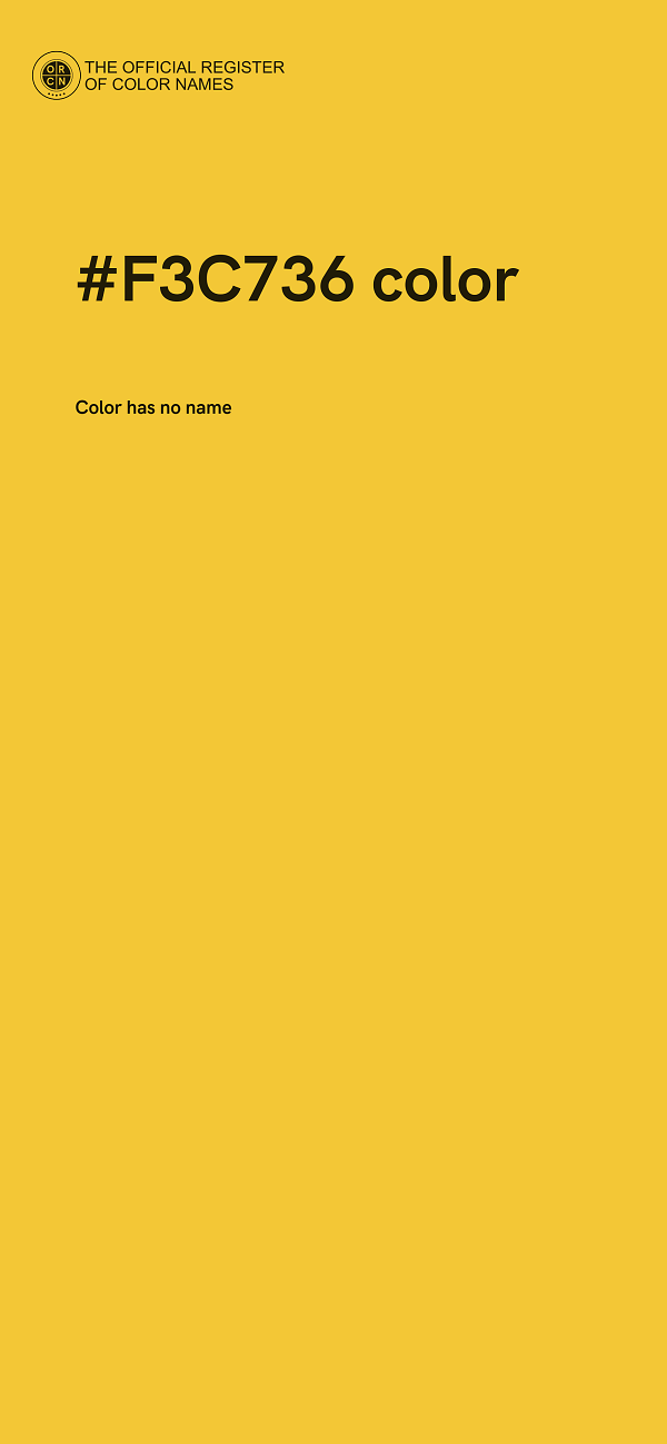 #F3C736 color image