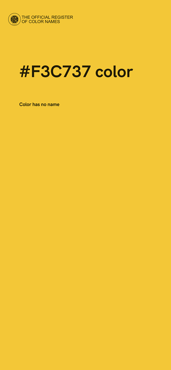 #F3C737 color image