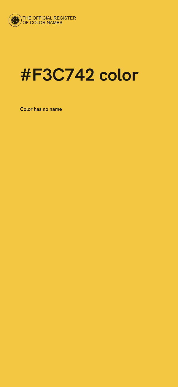 #F3C742 color image