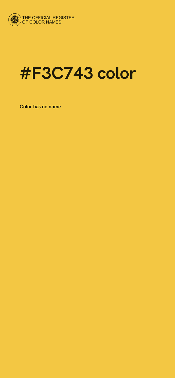 #F3C743 color image
