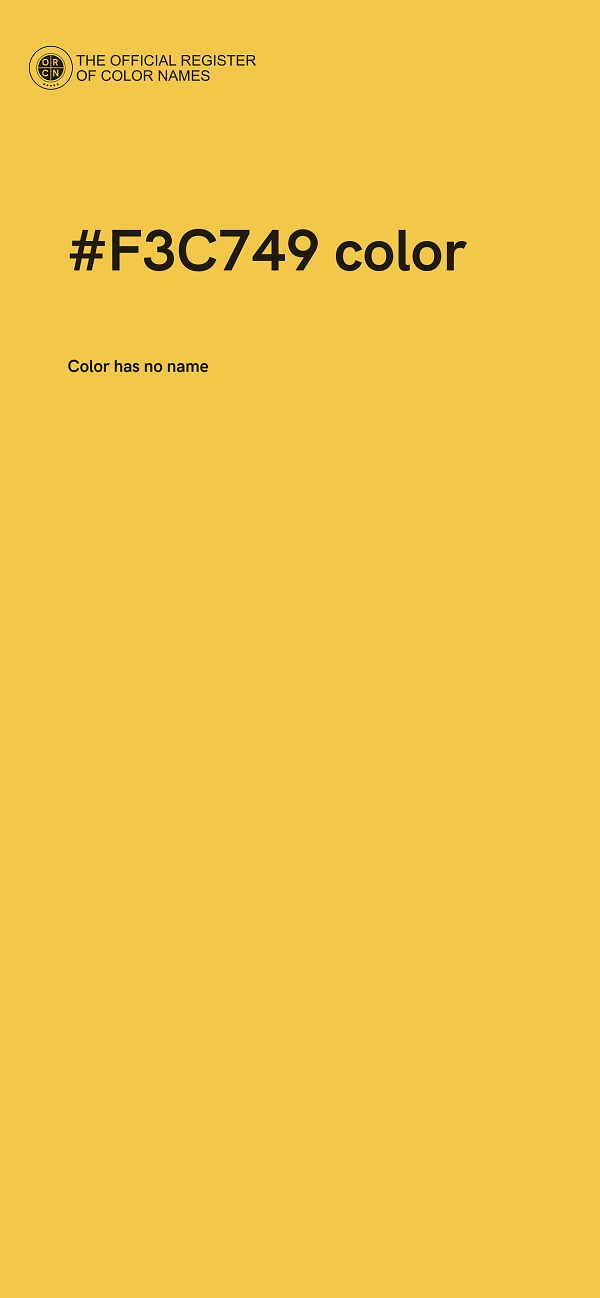 #F3C749 color image
