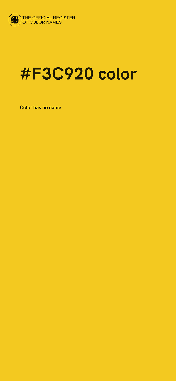 #F3C920 color image