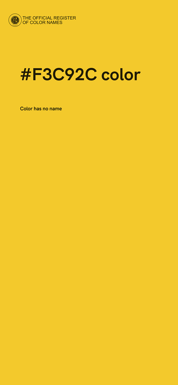 #F3C92C color image