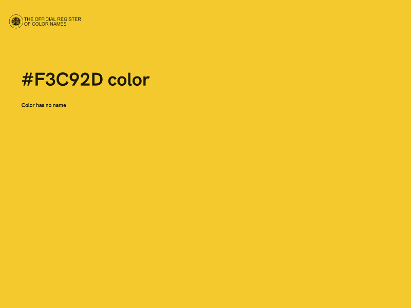 #F3C92D color image