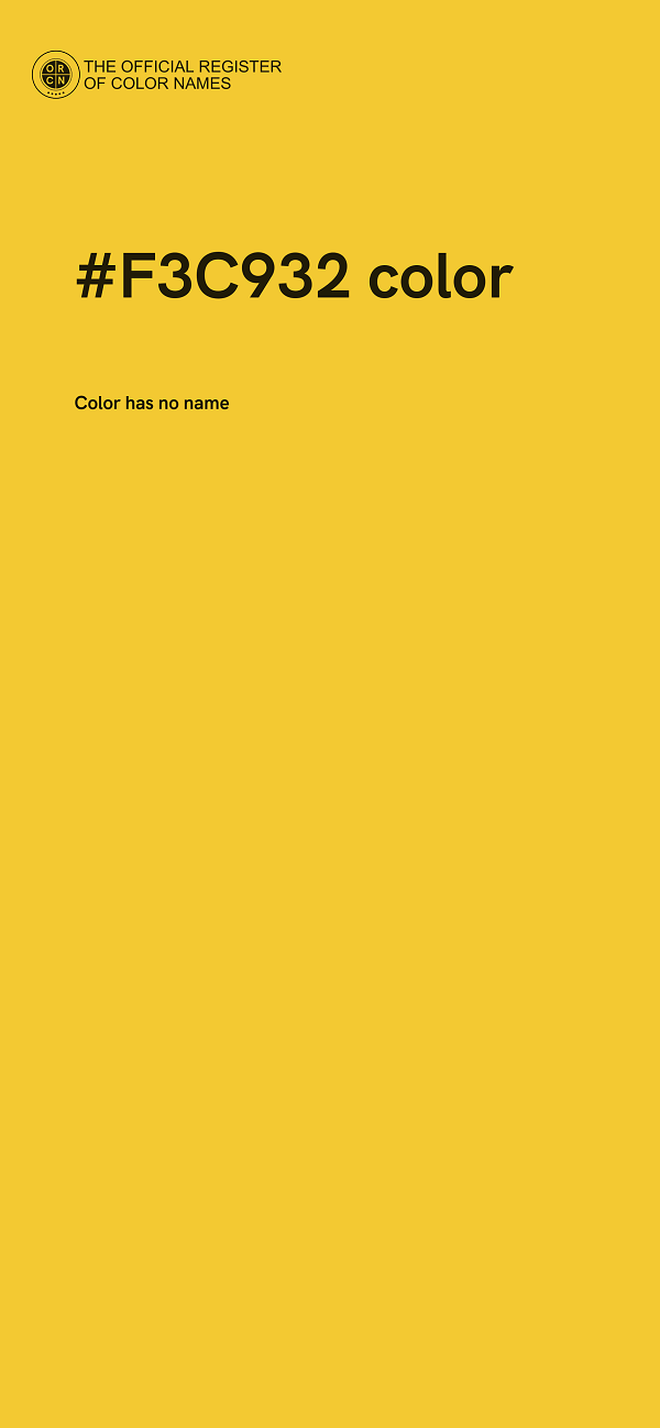 #F3C932 color image