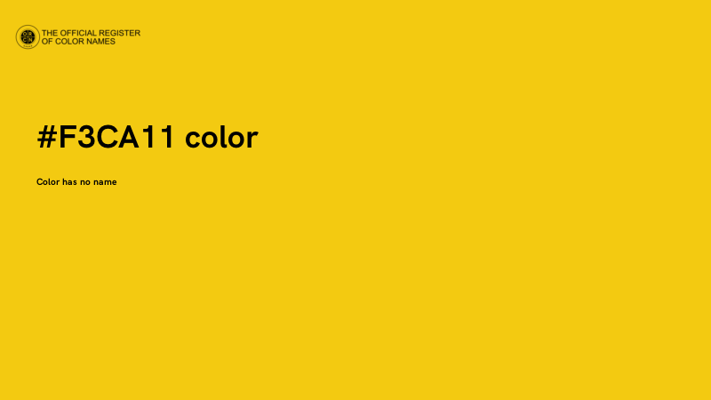 #F3CA11 color image