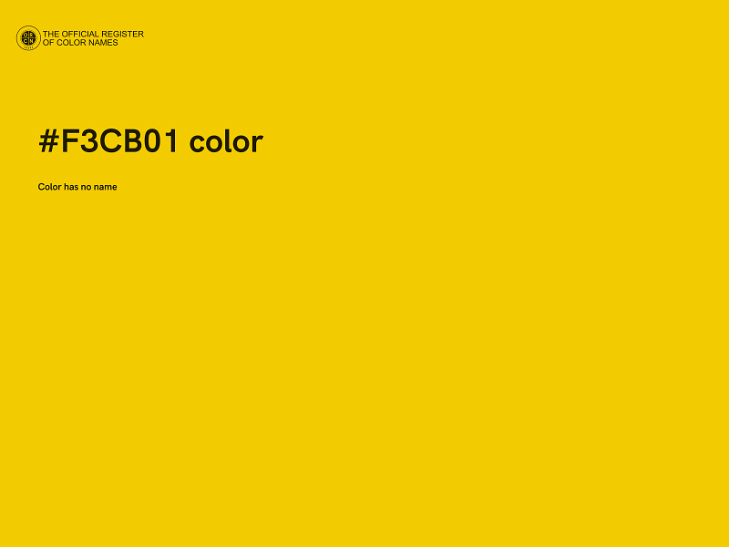 #F3CB01 color image