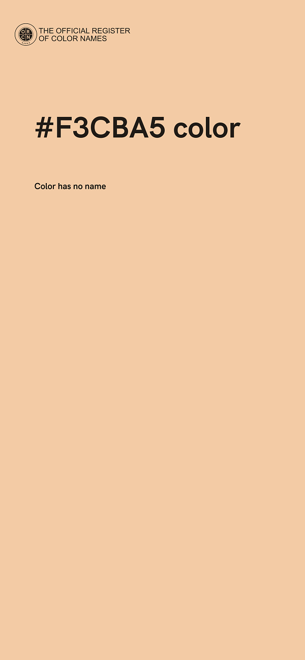 #F3CBA5 color image