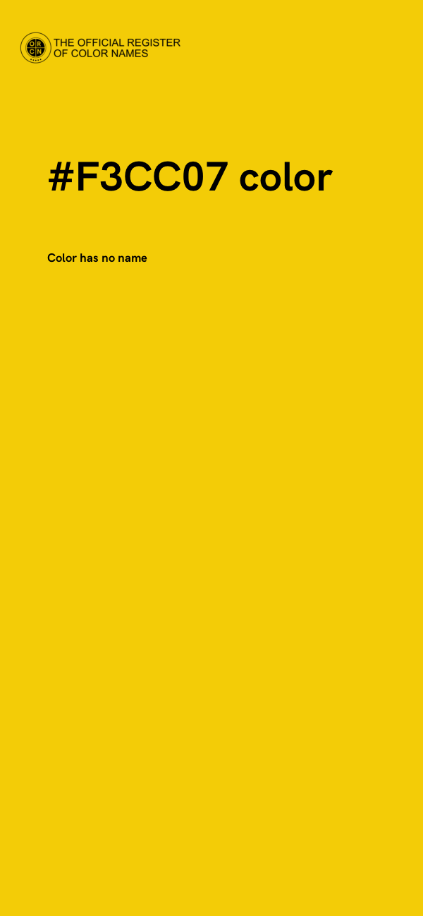 #F3CC07 color image
