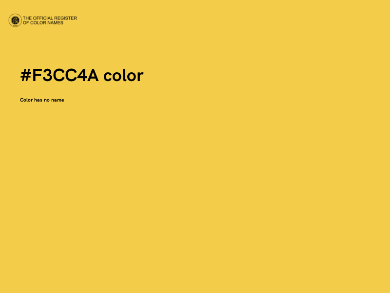 #F3CC4A color image