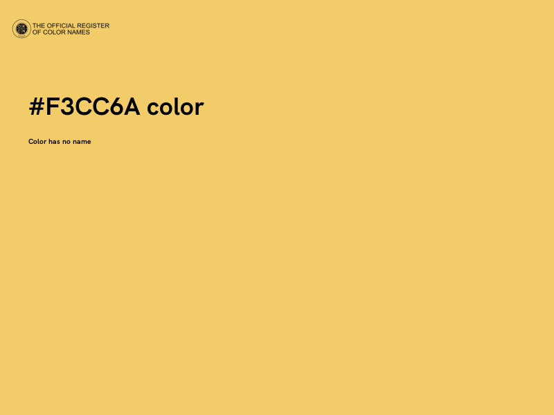 #F3CC6A color image