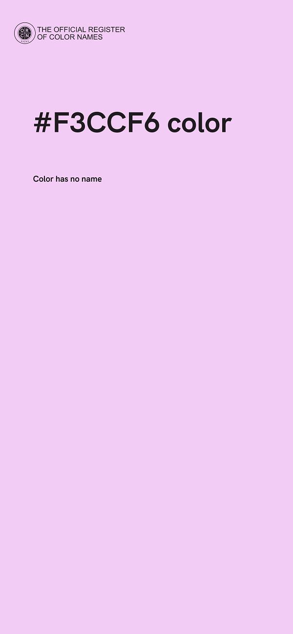 #F3CCF6 color image