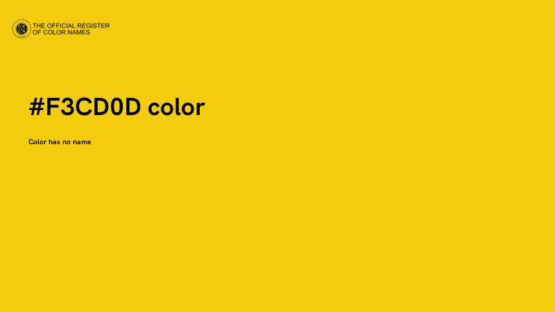 #F3CD0D color image