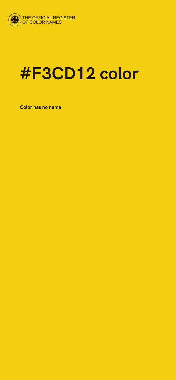#F3CD12 color image