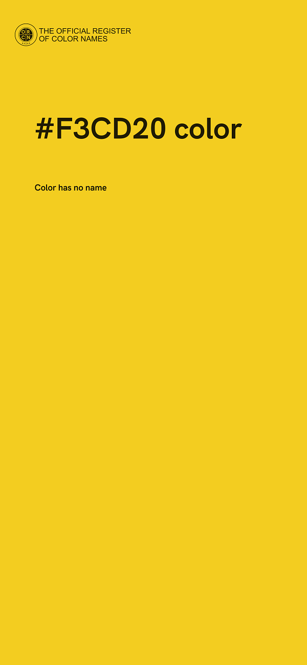 #F3CD20 color image
