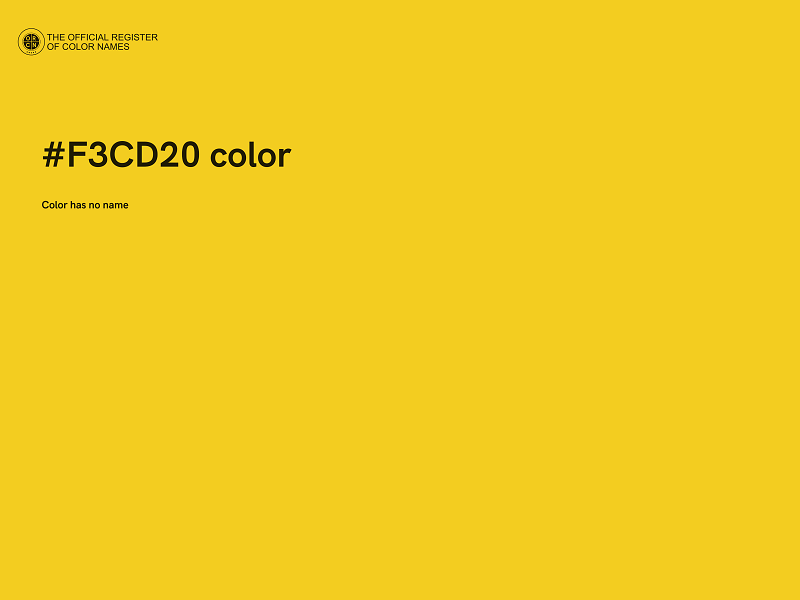 #F3CD20 color image