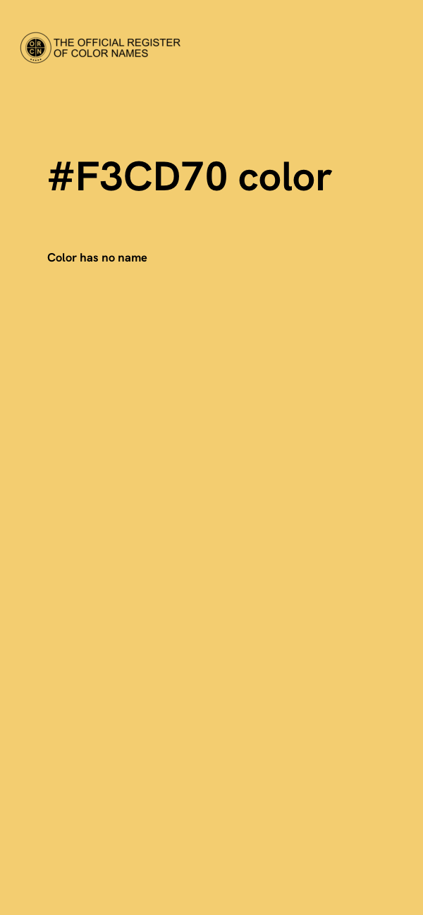 #F3CD70 color image