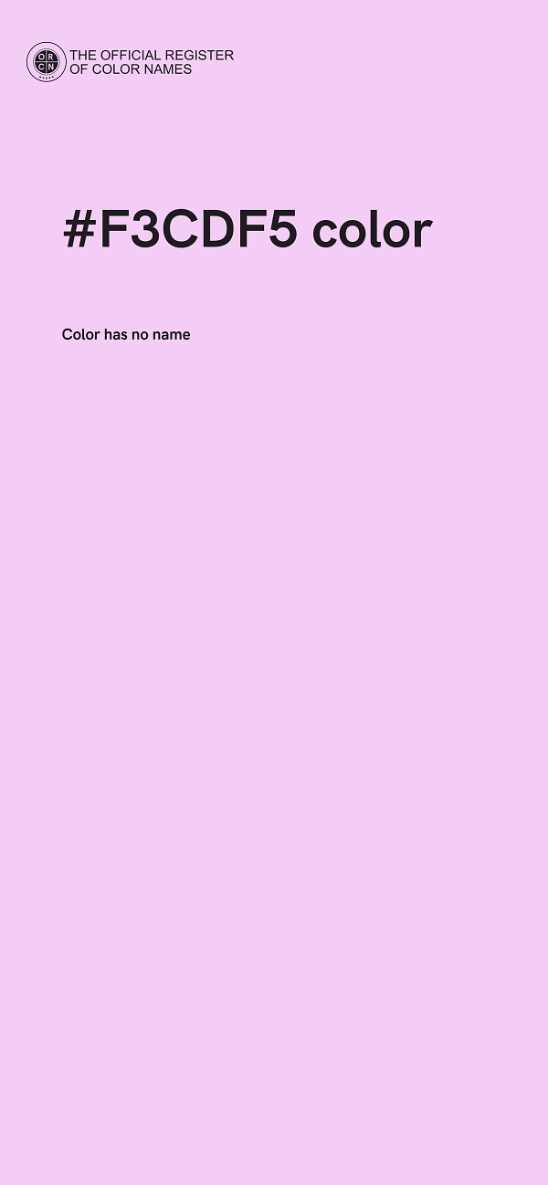 #F3CDF5 color image