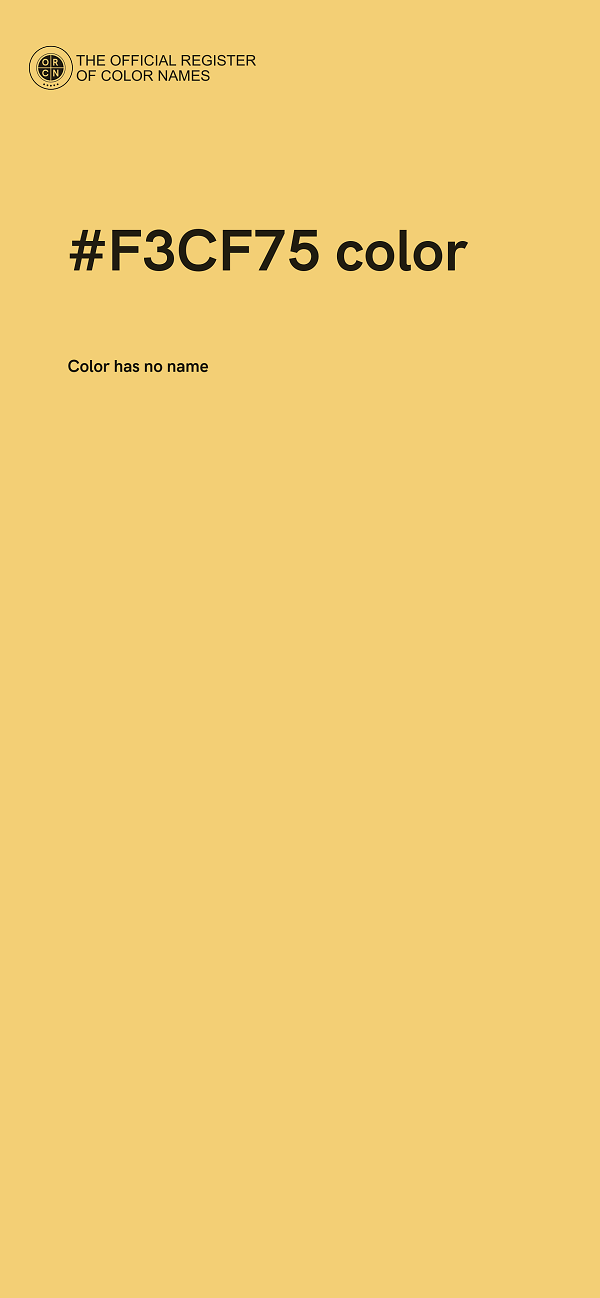 #F3CF75 color image