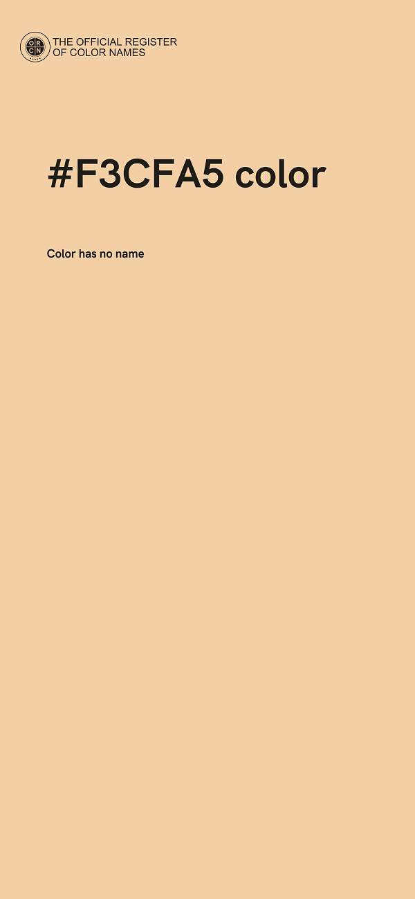 #F3CFA5 color image