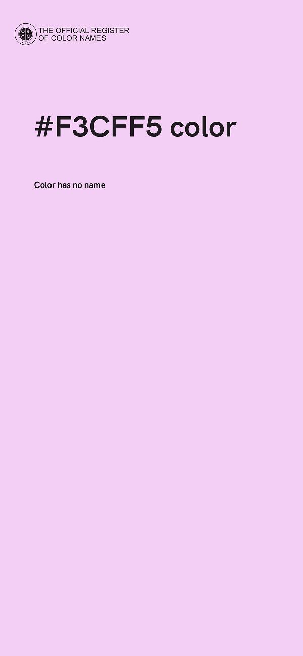 #F3CFF5 color image