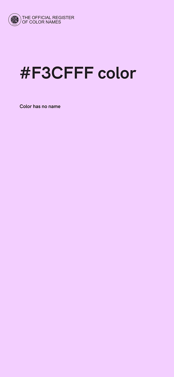 #F3CFFF color image