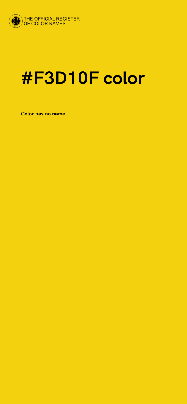 #F3D10F color image