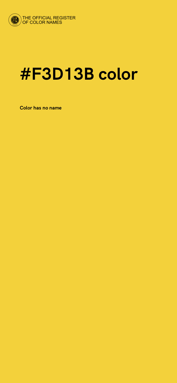 #F3D13B color image