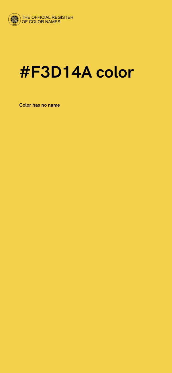 #F3D14A color image