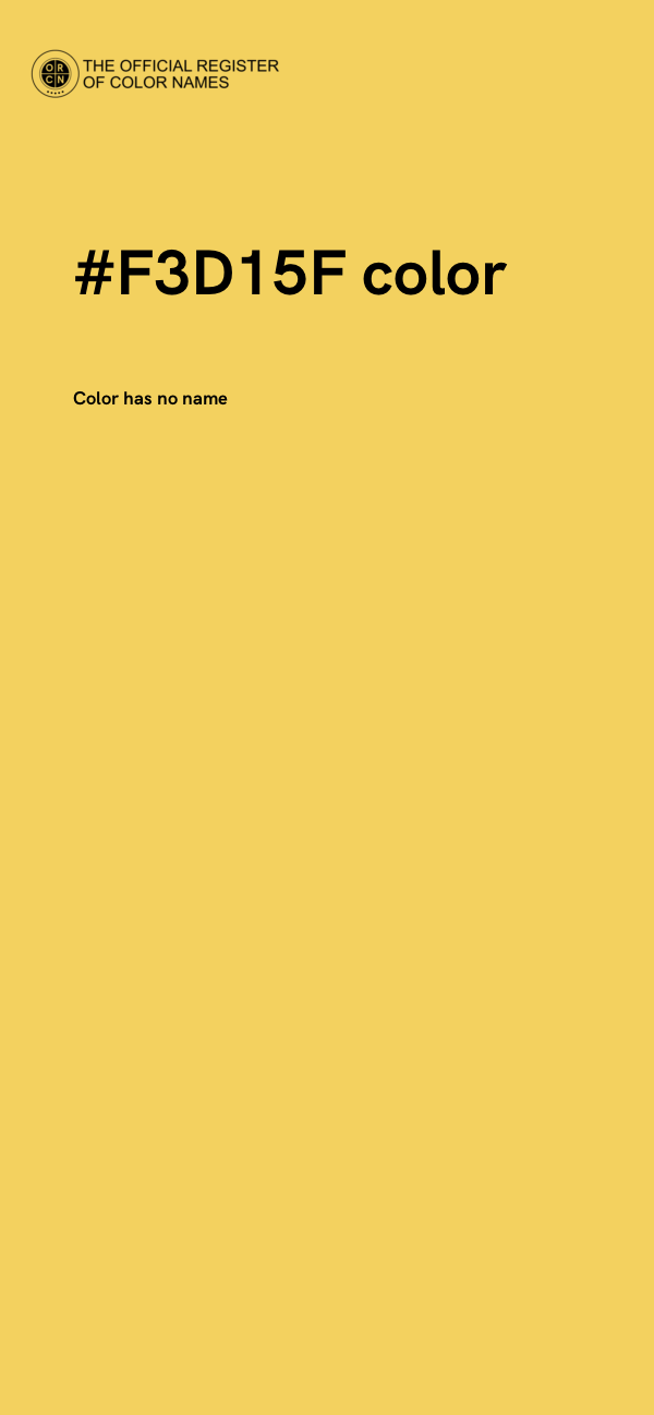 #F3D15F color image
