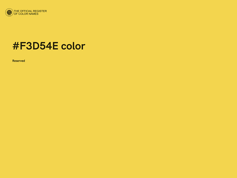 #F3D54E color image