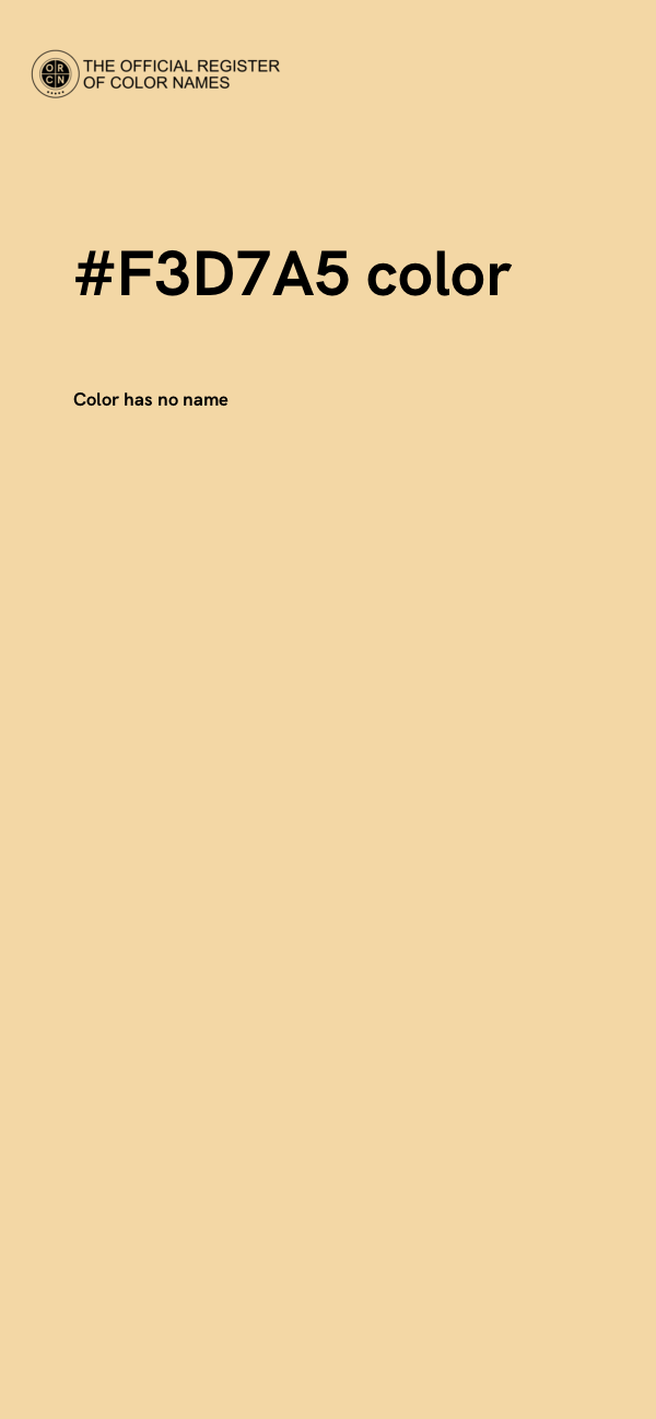 #F3D7A5 color image