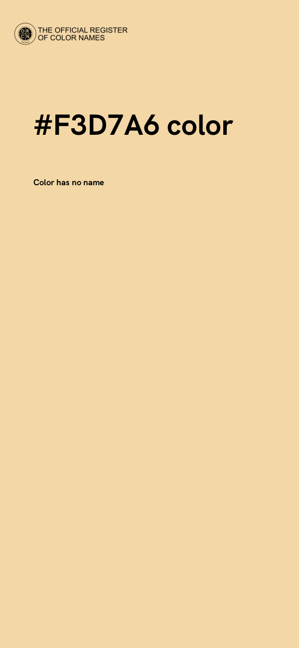 #F3D7A6 color image