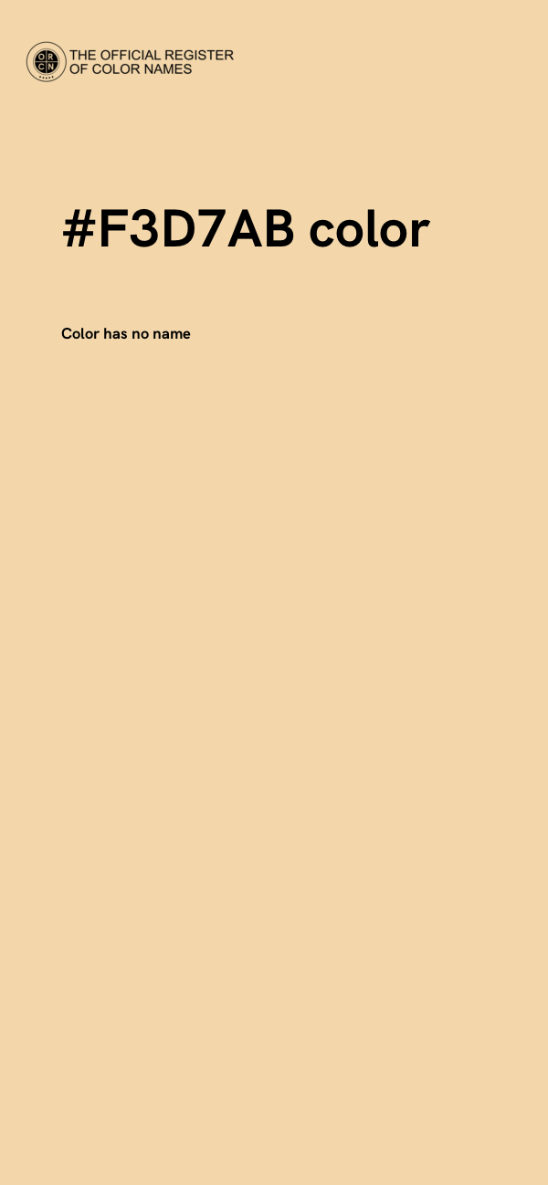 #F3D7AB color image