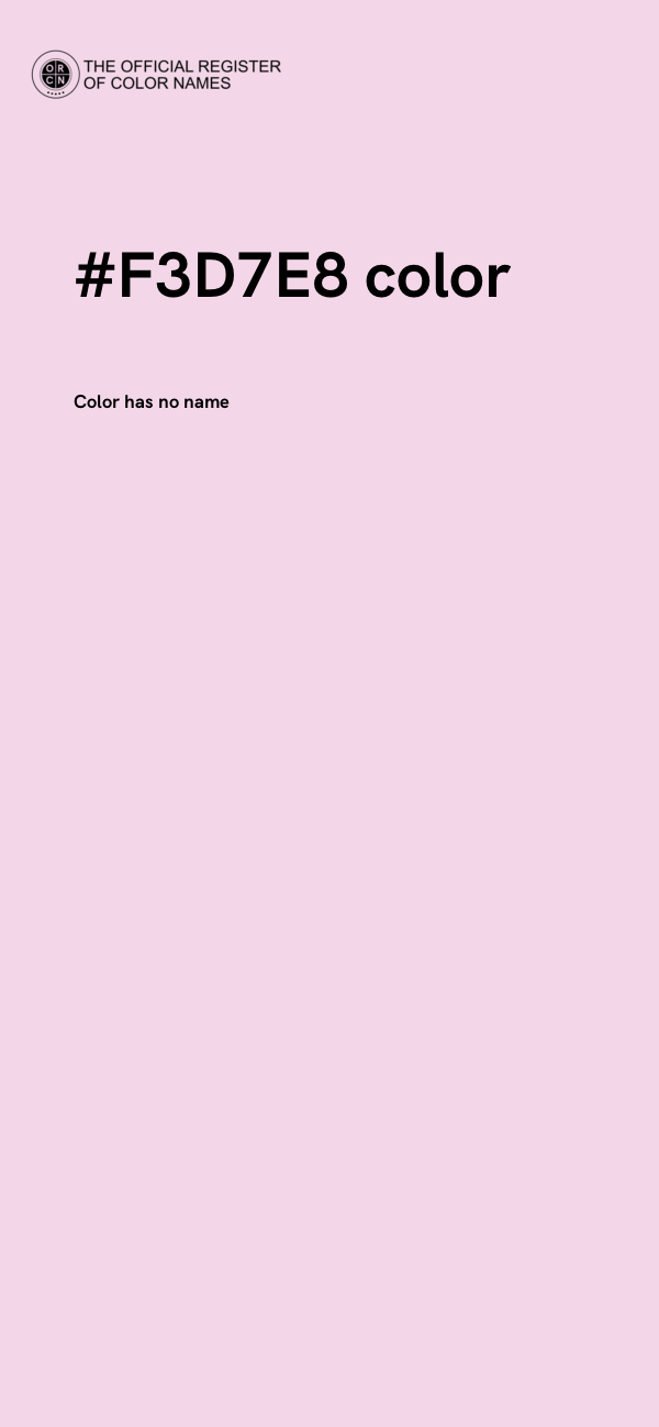#F3D7E8 color image