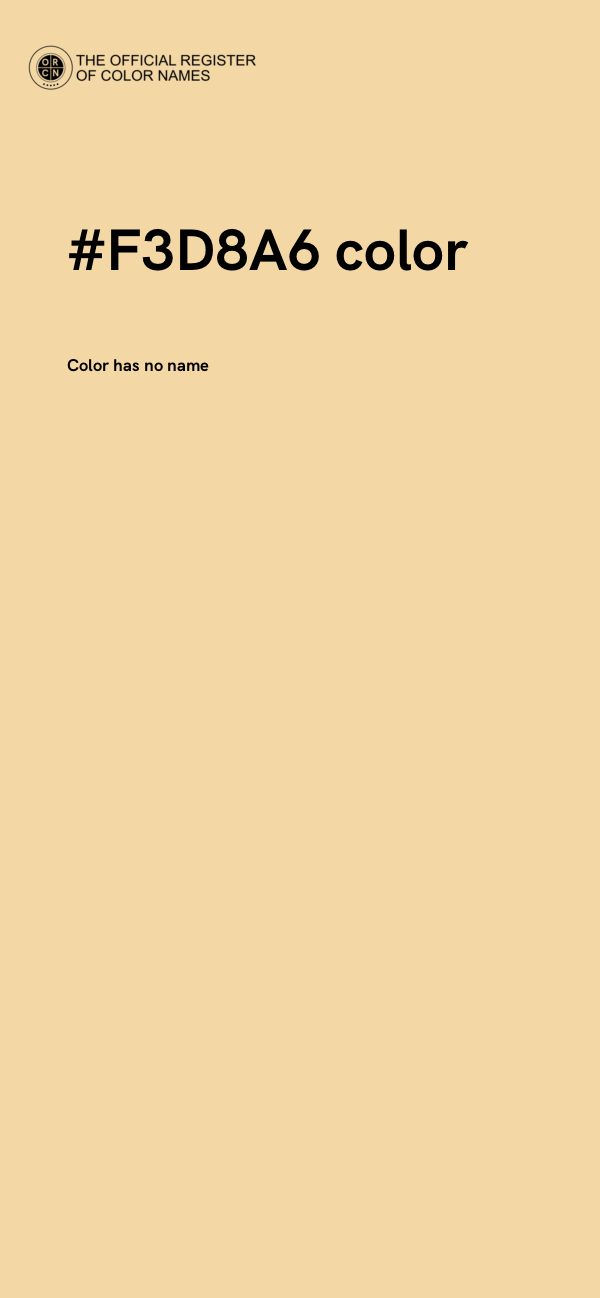 #F3D8A6 color image