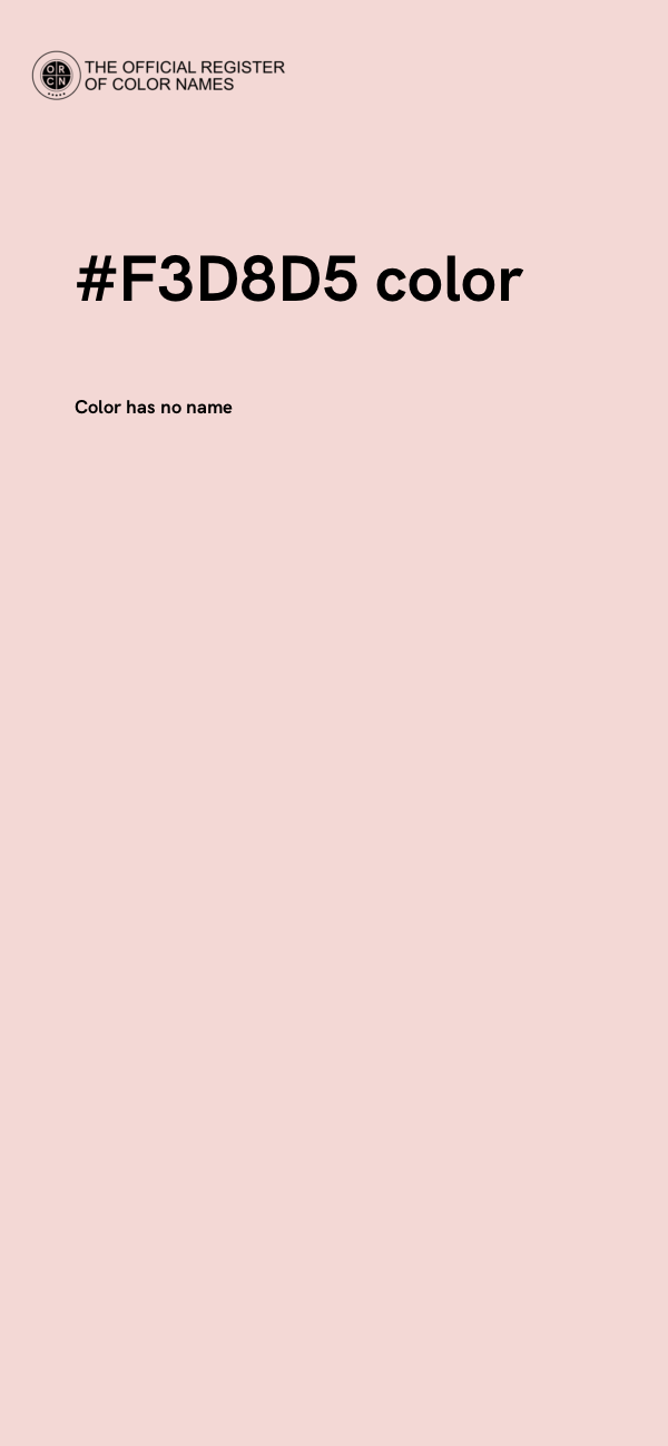 #F3D8D5 color image